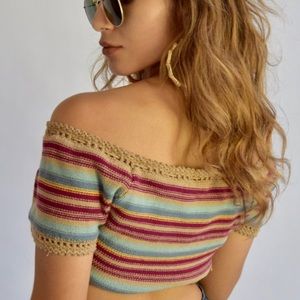 Off the shoulder crop top